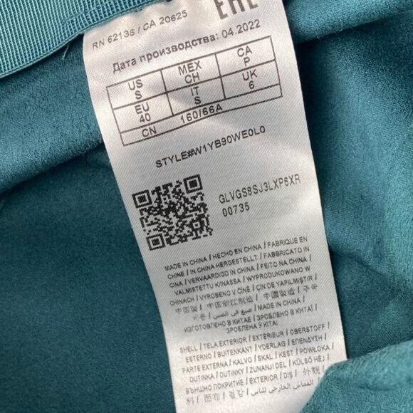 GUESS Maya Faux Suede Leggings Sz Small Turquoise - Picture 6 of 7